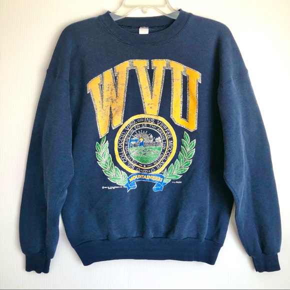 90s Wvu Crewneck Sweatshirt Large 